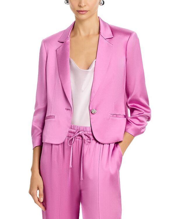 サンク セプト レディース アウター ジャケット・ブルゾン サテン Cinq Septextured Satin Jacket Violet Dawn バイオレット
