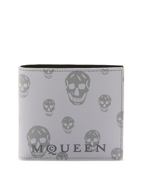 マックイーン レディース アクセサリー 財布 プリント McQueen Printed Skull BiFold Wallet Pearl Beige パール