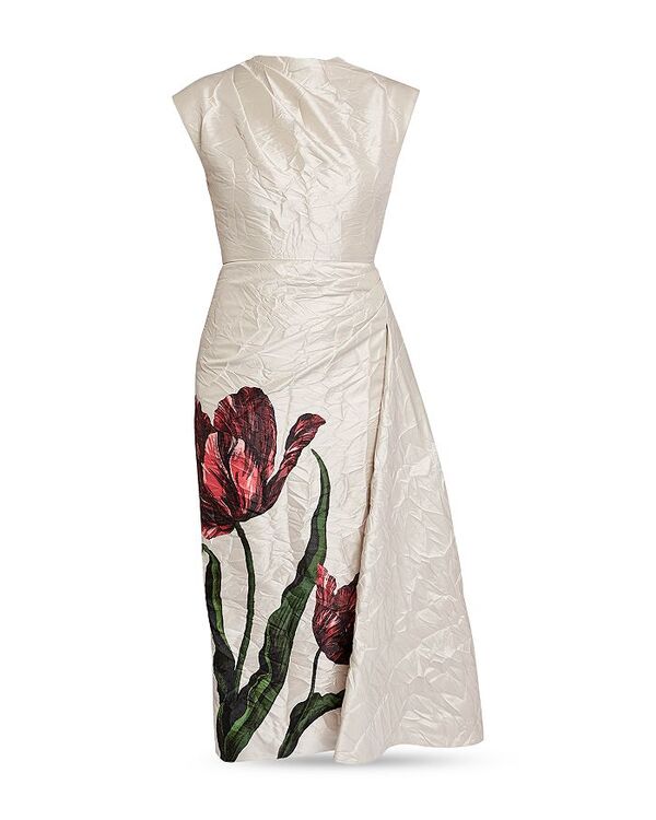アーデム レディース トップス ワンピース ドレープ Erdem Short Sleeve Drapedress Etched Tulip Cameo Pink ピンク|ReVida 店