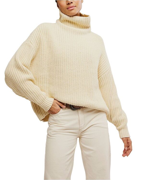 フリーピープル レディース アウター ニット・セータートルネック Free People Swim Too Deep Turtleneck Sweater Birch セーター-ニット・セーター-トップス