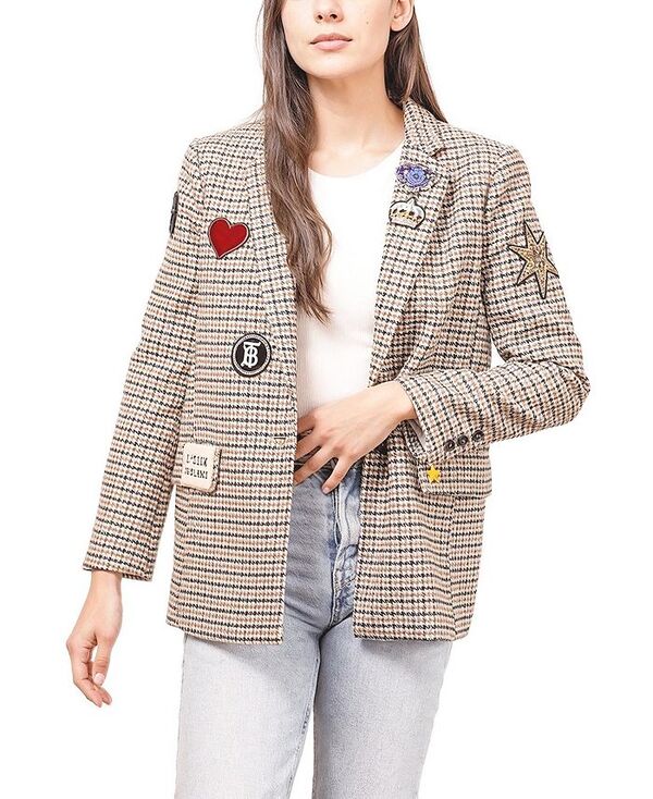 セントラルパークウェスト レディース アウター ジャケット・ブルゾン ブレザー Central Park West Women's Lucky Patches Blazer Houndstooth