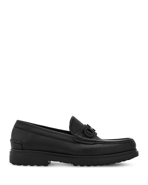 フェラガモ レディース シューズ スリッポン・ローファー なめし革 FERRAGAMO Men\u0027s Tobias Leather Loafers Nero