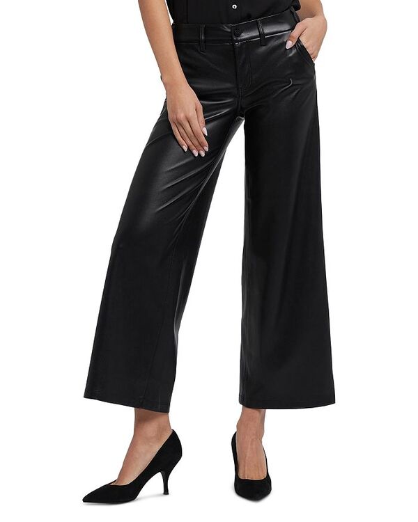 エヌワイディージェイ レディース ボトムス カジュアルパンツ アンクル レザー フェイクレザー NYDJ Faux Leather Ankle Pants Black ブラック｜ReVida 店