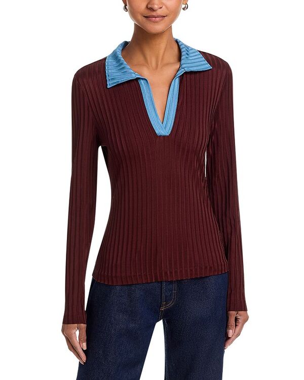 ラグアンドボーン レディース アウター ニット・セーター ポロシャツ カラーブロック rag & bone Natalia Colorblocked Polo Sweater Colorblock