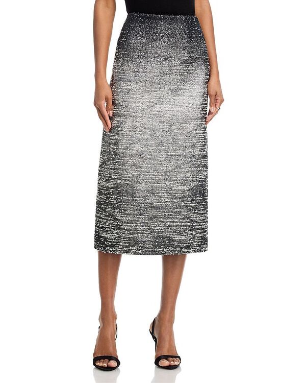 オスカー デ ラ レンタ レディース ボトムスカート Oscar de la Renta Ombr Boucl Jacquard Pencil Skirt Black/Ivory アイボリー|ReVida 店