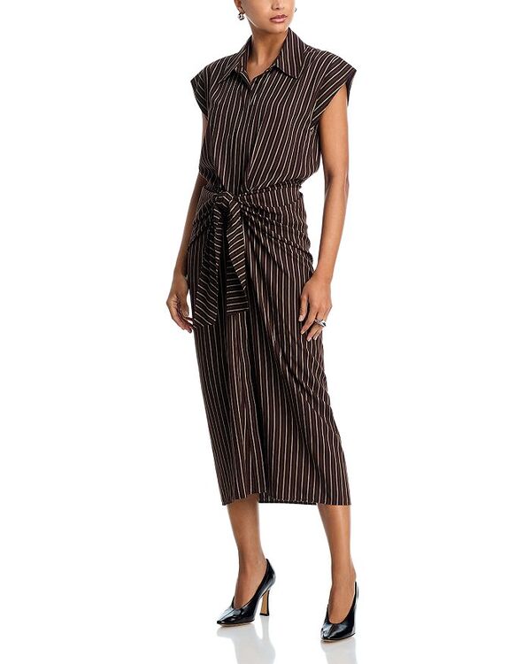 エーエルシー レディース トップス ワンピース A.L.C. Emilia Dress Ganache Stripe ストライプ｜ReVida 店