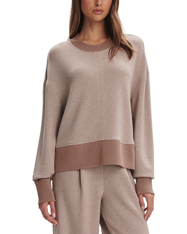 バーレイ レディース アウター パーカー・スウェット シャツ Varley Philippe Crop Sweatshirtaupe Marl マール