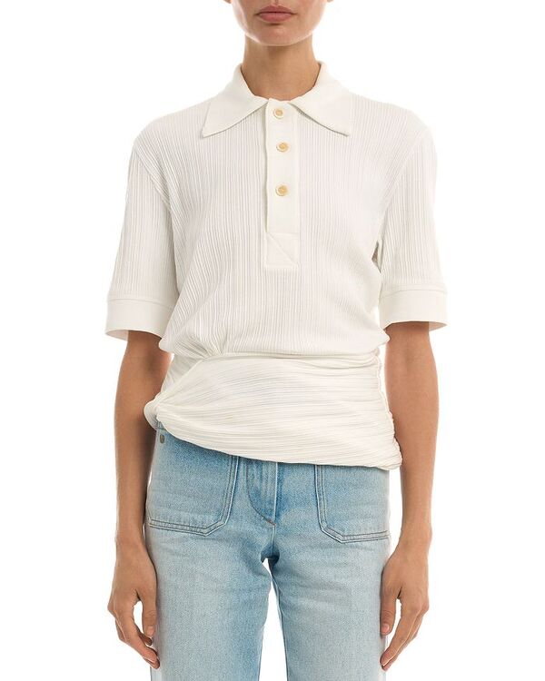 ヴィクトリア ベッカム レディース トップス スポーツシャツ Victoria Beckham Twist Detail Polo Top White 白いこと