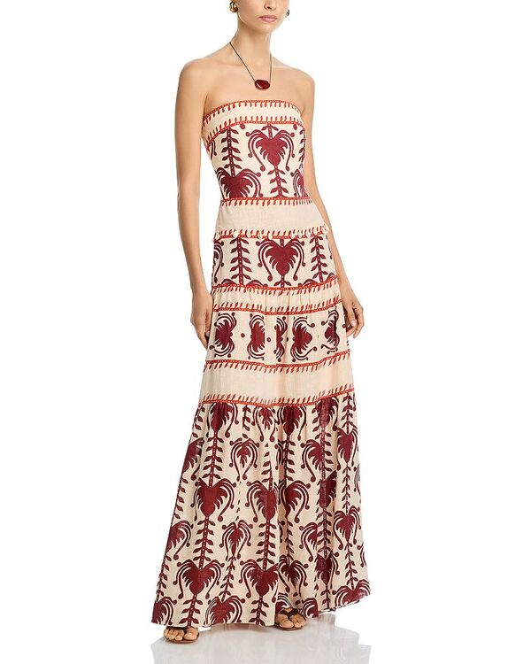 ジョアンナオッティ レディース トップス ワンピース リネン マキシ Johanna Ortiz Another Chance Linen Maxi Dress Ecru/Marsala エクリュ
