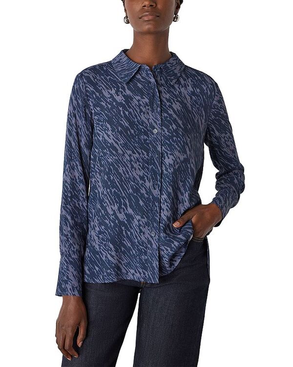 ホイッスルズ レディース トップス シャツ Whistles Abstract Marks Collared Shirt Blue/Multi ブルー