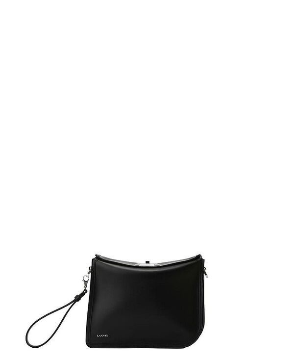 ランバン レディース バッグ アシンメトリー レザー Lanvin Compagnon Asymmetricaleather Clutch Bag Black ブラック