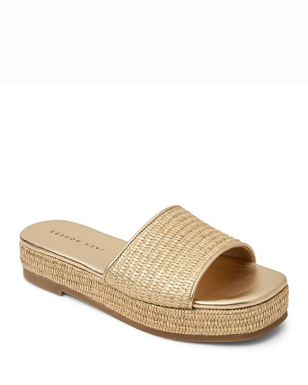 ジャックロジャース レディース シューズ サンダル Jack Rogers Women's Bay Raffia Flatform Sandals Gold ゴールド