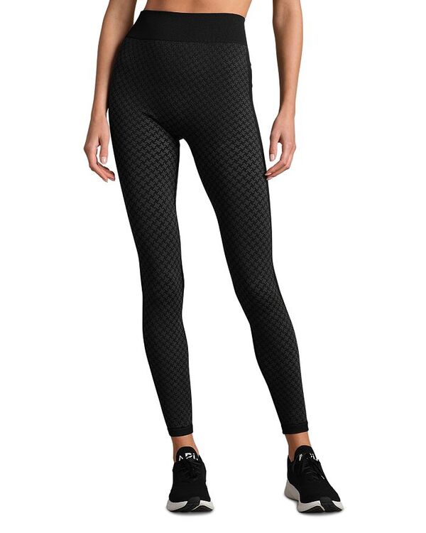 ローヌ レディース ボトムス レギンス Rhone Aprs Houndstooth Seamless Leggings Pure Black 黒いこと