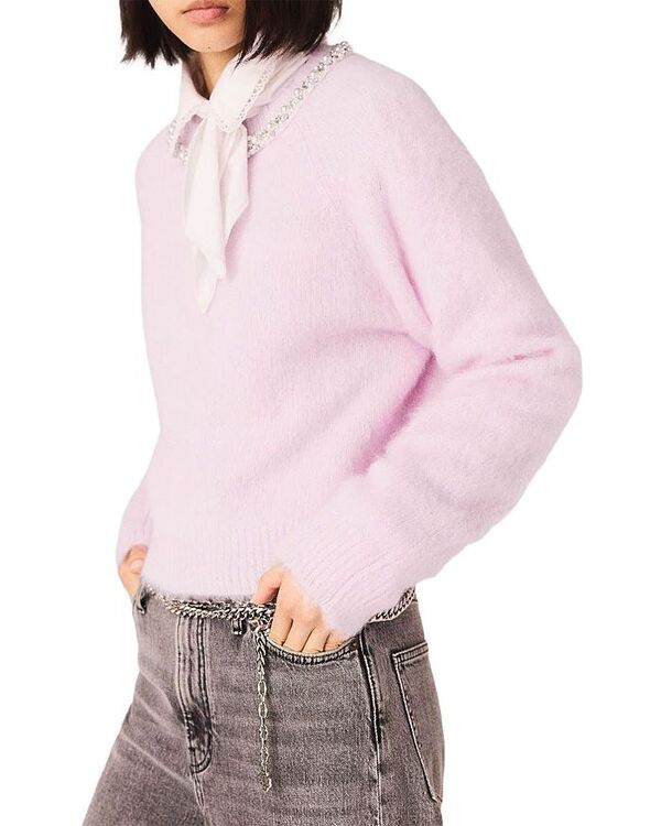 マージュ レディース アウター ニット・セーター Majewelry Collar Sweater Pink ピンク｜ReVida 店