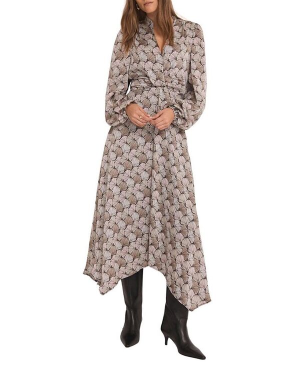 ミルトンベルベット レディース トップス ワンピース プリント ミディ Mint Velvet Women's Geo Long Sleeve Print Midi Dress Neutral 36,920円