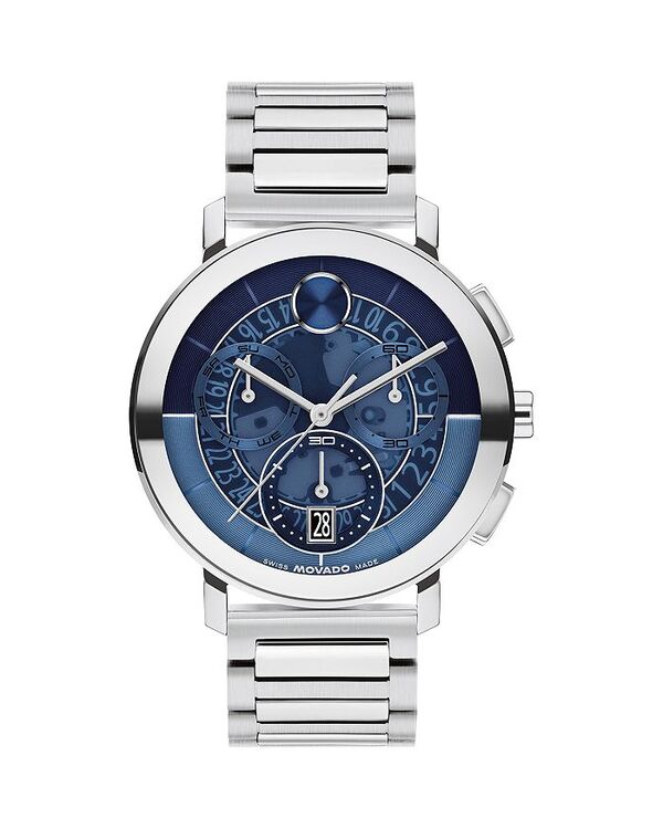 モバド レディース アクセサリー 腕時計 Movado Bold Evolution 2.0 Chronograph Watch 42mm Blue/Silver ブルー