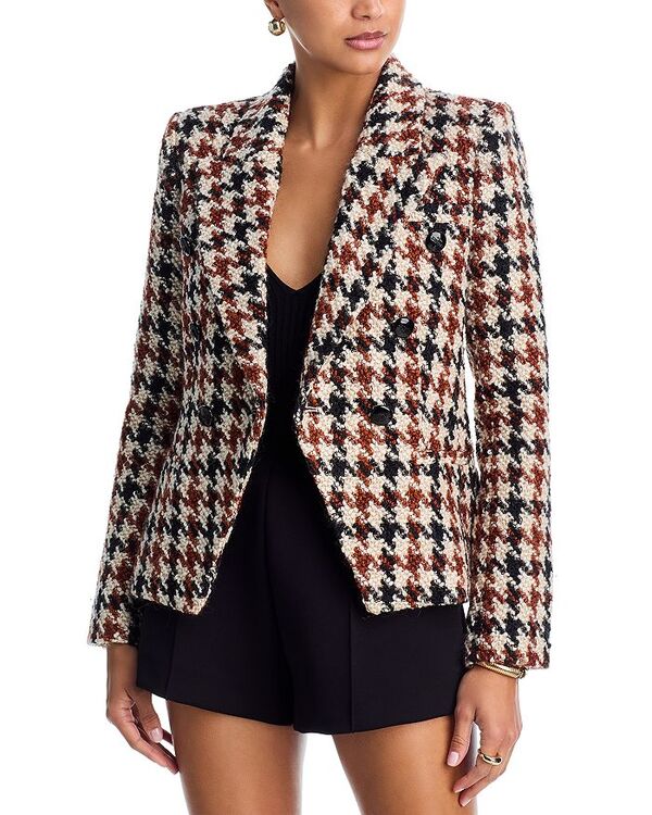 ラジャンス レディース アウター ジャケット・ブルゾン ブレザー L'AGENCE Marie Double Breasted Blazer Black/Brown/Cream クリーム