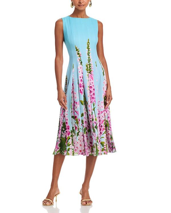 オスカー デ ラ レンタ レディース トップス 衣装 シフォン Oscar de la Renta Degrad Foxglove Chiffon Inset Dress Lilac/Sky 紫はしどい