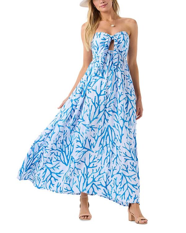 ティアールハワイ レディース トップス ワンピース マキシ Tiare Hawaii Makani Tie Front Maxi Dress Coral Reef Blue ブルー 26,838円