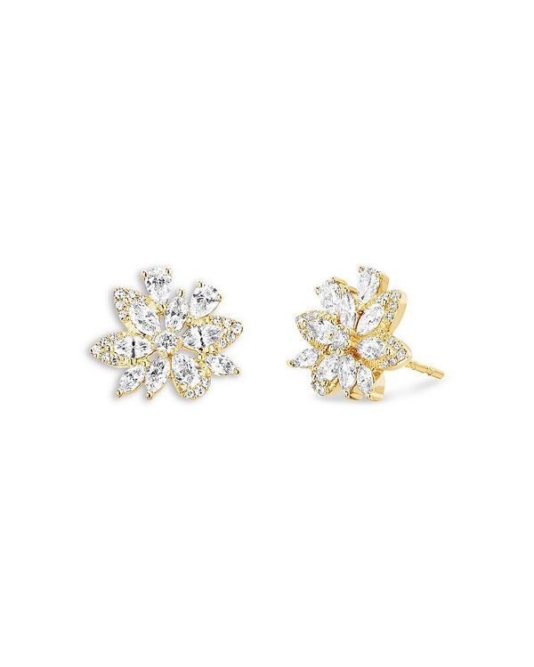 エフコレクション レディース アクセサリー ピアス・イヤリング 14K Yellow Gold EF Collection Diamond Flower Cluster Stud Earrings Gold ゴールド