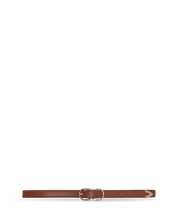 マージュ レディース アクセサリー ベルト レザー Maje Women's Double Buckleather Belt Camel キャメル|ReVida 店