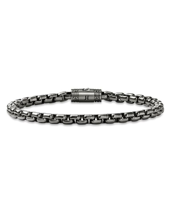 ジョン・ハーディー レディース アクセサリー ブレスレット・バングル・アンクレット JOHN HARDY Dark Silver Box Chain Bracelet Silver シルバー