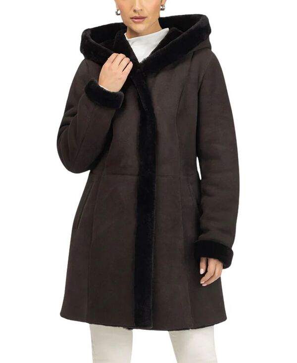 ゴルスキ レディース アウター 上衣・上衣 パーカー Gorski Merino Shearling Lamb Parka Dark Brown 赤銅色