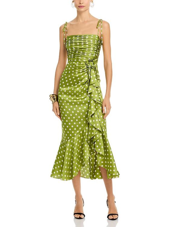 サンク セプト レディース トップス ワンピース ドット柄 ドット Cinq Sept Camille Polka Dot Dress Pickle/ivory アイボリー｜ReVida 店