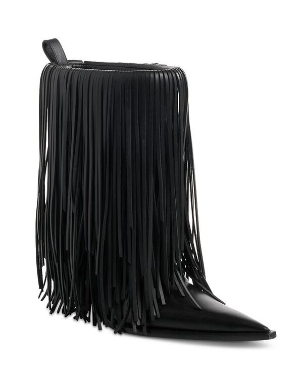 バレンシアガ レディース シューズ ブーツ・レインブーツ フリンジ Balenciaga Women\u0027s Avenue Fringe Boots Black 黒いこと