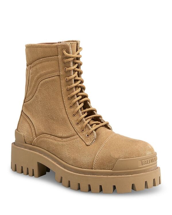 バレンシアガ レディース シューズ ブーツ・レインブーツ Balenciaga Men's Combat Strike L20 Boots Brown ブラウン