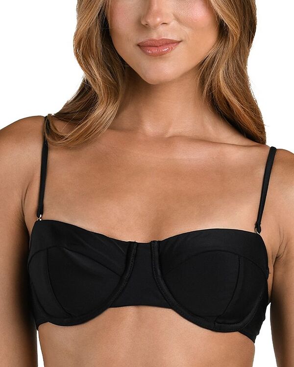 ラジャンス レディース 水着 トップのみ L'AGENCE Alexandria Bikini Top Black ブラック