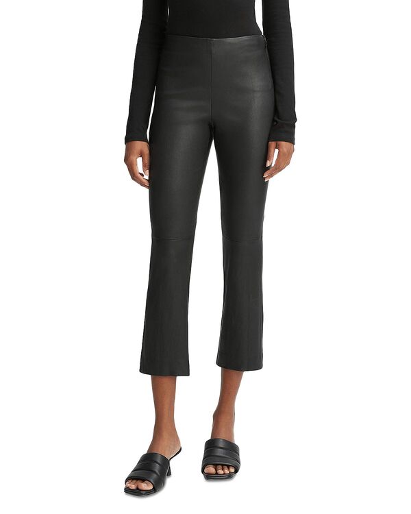ヴィンス レディース ボトムス レギンス なめし革 Vince Leather Leggings Black 黒いこと