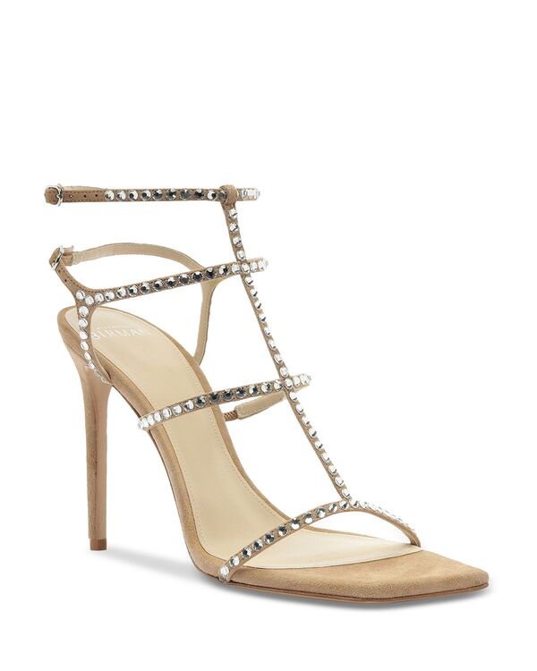 アレクサンドラバードマン レディース シューズ サンダル Alexandre Birman Women's Amanda 100 Embellished Sandals Meringue