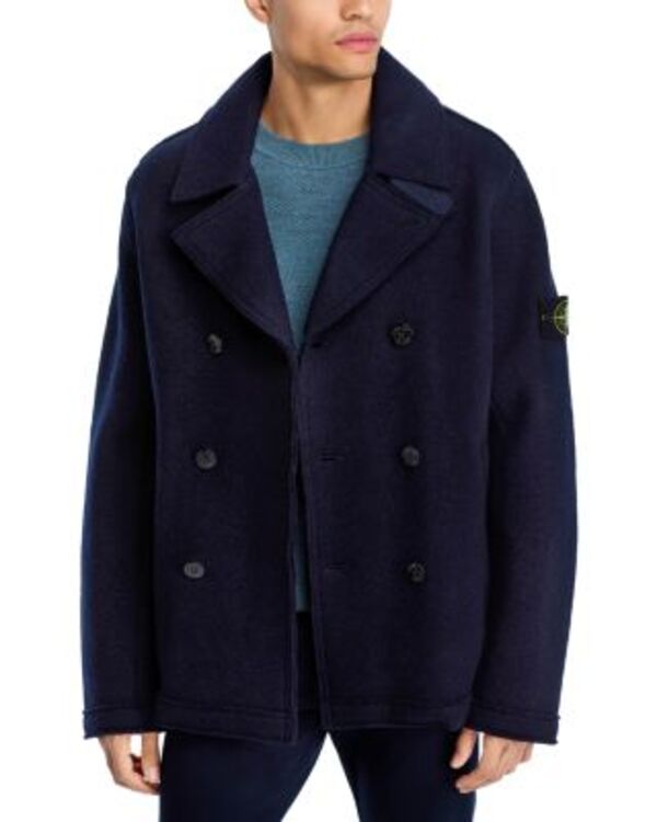 ストーンアイランド メンズ アウター ジレー 厚地の外套 Stone Island Peacoat Cardiganavy Blue 米国海軍