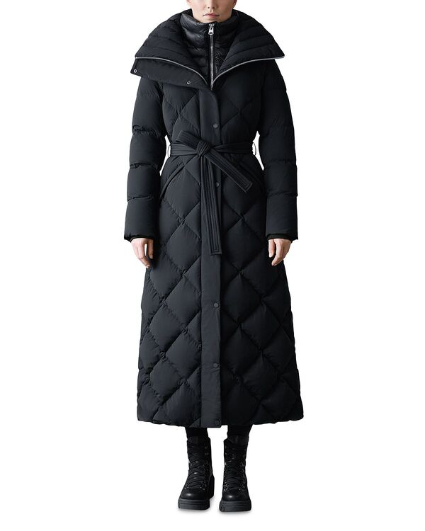 マッカージュ レディース アウター 厚地の外套 Mackage Laurella 2-インチ-1 Light Belted Coat Black 黒いこと
