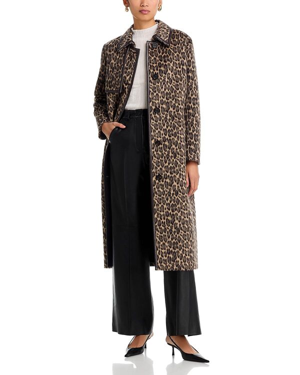 マッカージュ レディース アウター コート ウール レザー Mackage Zeva-A Long Wool Coat With Leather Trim Light Camel Multi キャメル