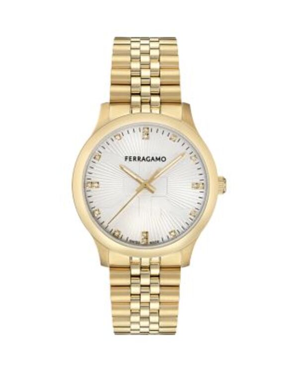 フェラガモ レディース アクセサリー 腕時計 FERRAGAMO Duo Diamond Watch 40mm White/Gold ホワイト