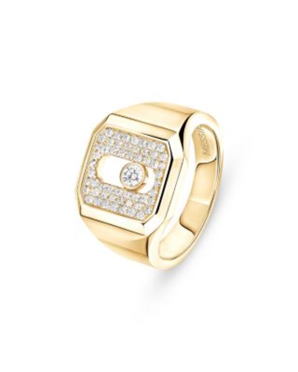 メシカ レディース アクセサリー リング Messika Diamond Move Joaillerie Pav Signet Ring in 18K Gold 0.27 tcw Yellow Gold イエロー｜ReVida 店