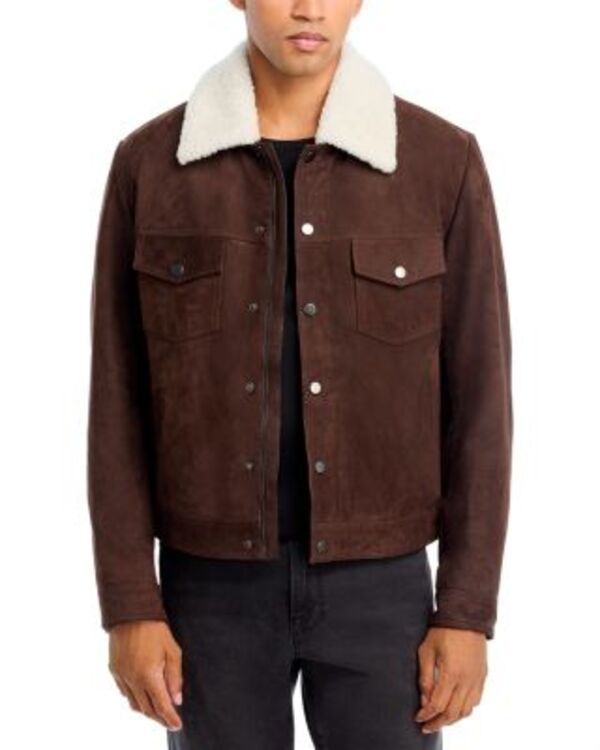ボス メンズ アウター ジャケット・ブルゾン レザー BOSS x Beckhamordy Leather Jacket Open Brown ブラウン
