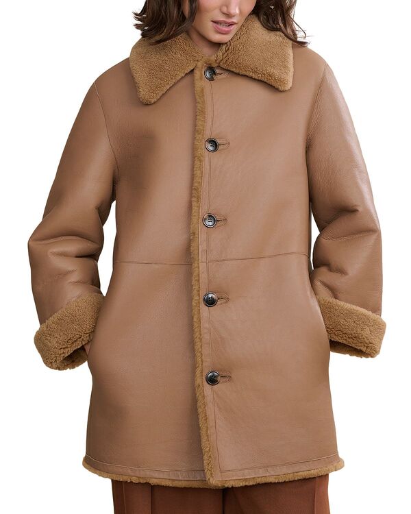 ジェニーケイン レディース アウター 厚地の外套 Jenni Kayne Aurora Reversible Shearling Coat Camel 駱駝