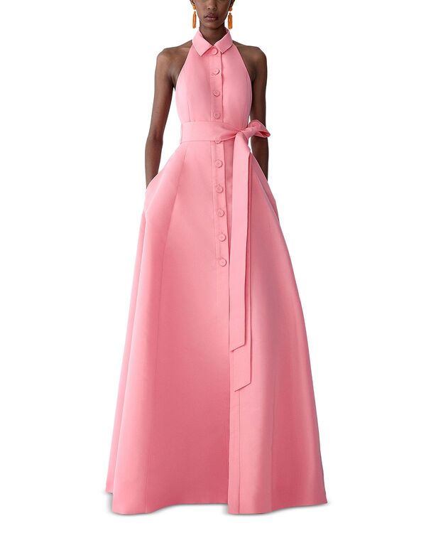 キャロライナヘレラ レディース トップス ワンピース ホルター Carolina Herrera Halter Neck Gown Sunset|ReVida 店
