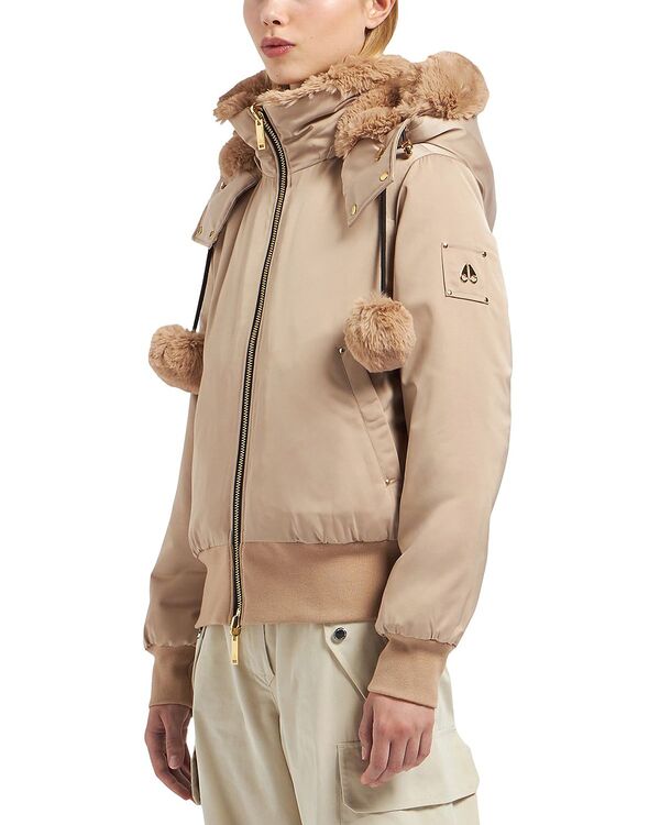 ムースナックル レディース アウター ジャケット・ブルゾン Moose Knuckles Debbie Reversible Bomber Jacket Champagne シャンパン