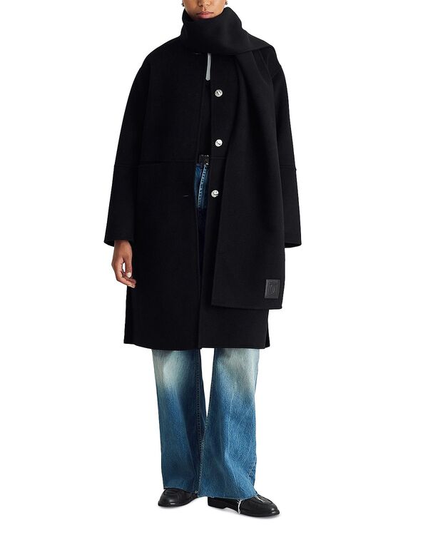 ダウンレビー レディース アウター コート Dawn Levy Claude Scarf Coat Black ブラック