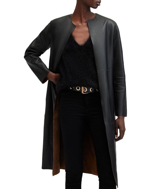 オールセインツ レディース アウター ジャケット・ブルゾン スエード ALLSAINTSelby Suede Reversible Jacket Brown/Black ブラック