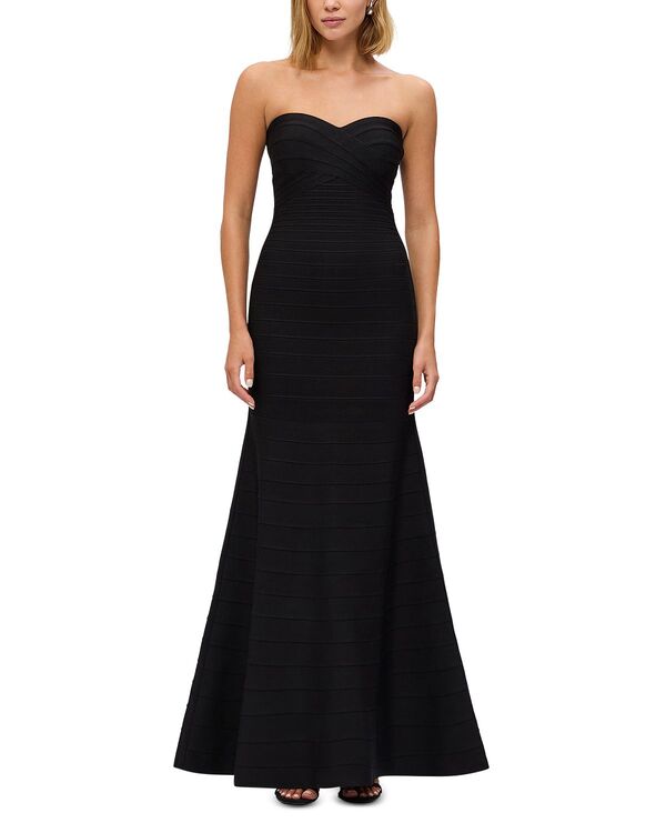 エルベレジェ レディース トップス 衣裳 Herv Lger The Sara Gown Black 黒いこと ワンピース-レディースファッション