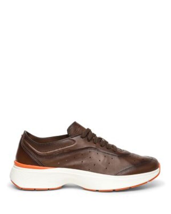 サントーニ メンズ シューズ スニーカー Santoni Men's Bounce Trainer Sneakers Brown ブラウン｜ReVida 店