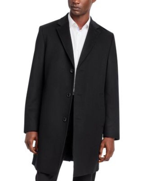 ボス メンズ アウター コート レギュラーフィット ウール BOSS Jared Wool & Cashmeregular Fitopcoat Black ブラック