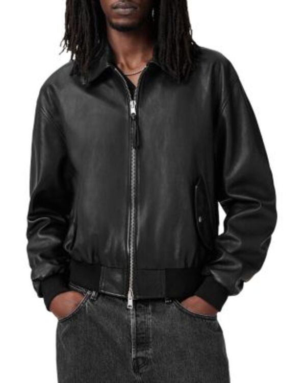 オールセインツ メンズ アウター ジャケット・ブルゾン ALLSAINTS Marcoversized Bomber Jacket Black ブラック|ReVida 店