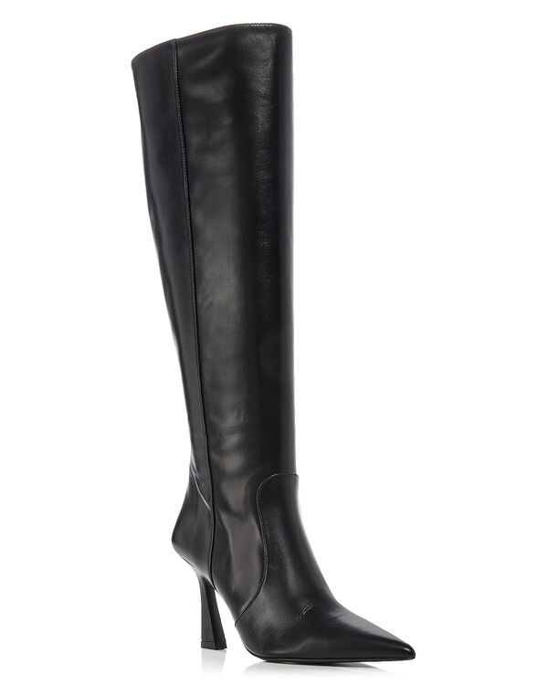 スチュアート ワイツマン レディース シューズ ブーツ・レインブーツ トール なめし革 Stuart Weitzman Women\u0027s Vinnie Leather Tall Boots Black 黒いこと