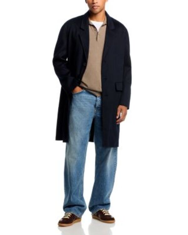 フレーム メンズ アウター コート ウール FRAME Double Face Wool Overcoat Dark Navy ネイビー